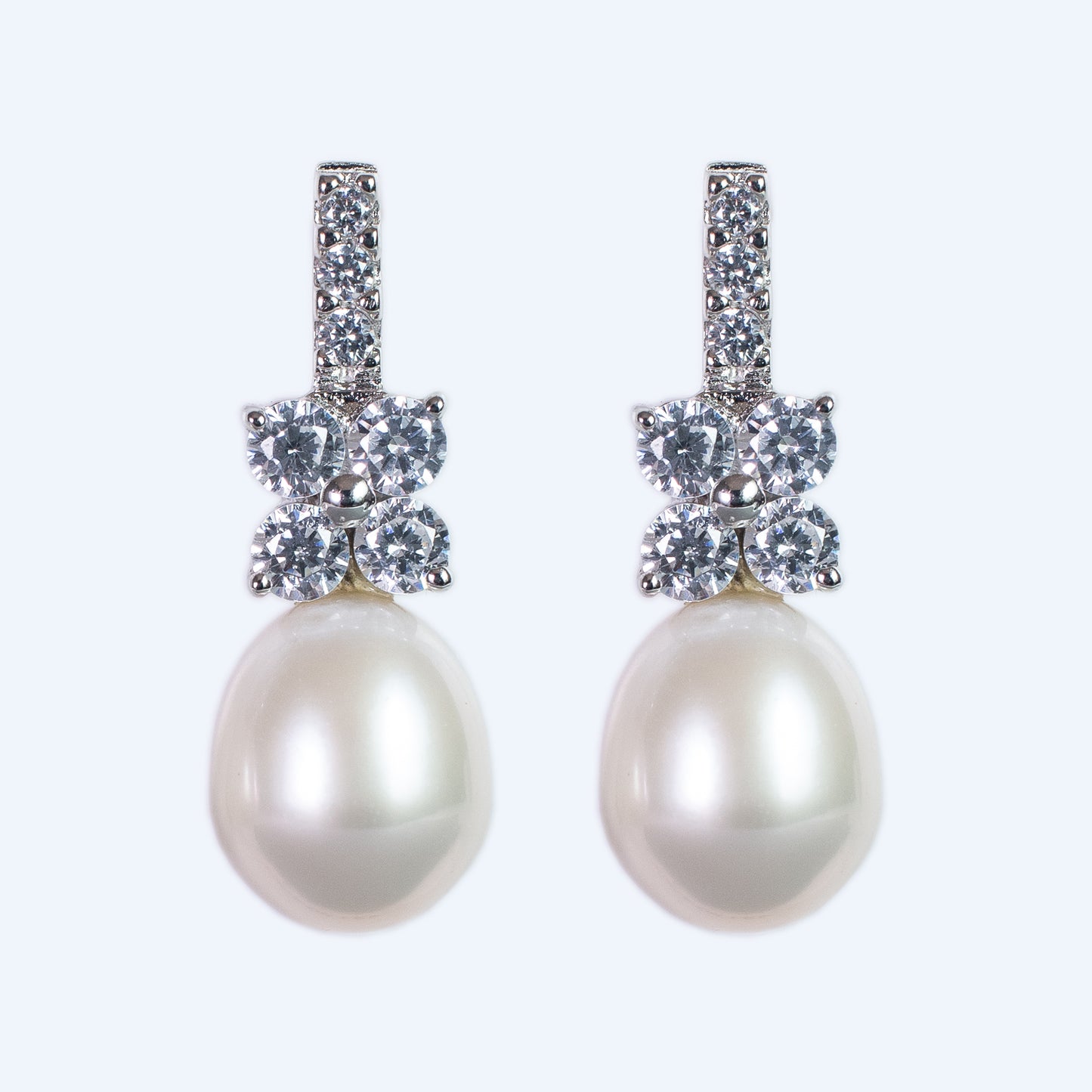 Pendientes de plata "Perla de invierno"