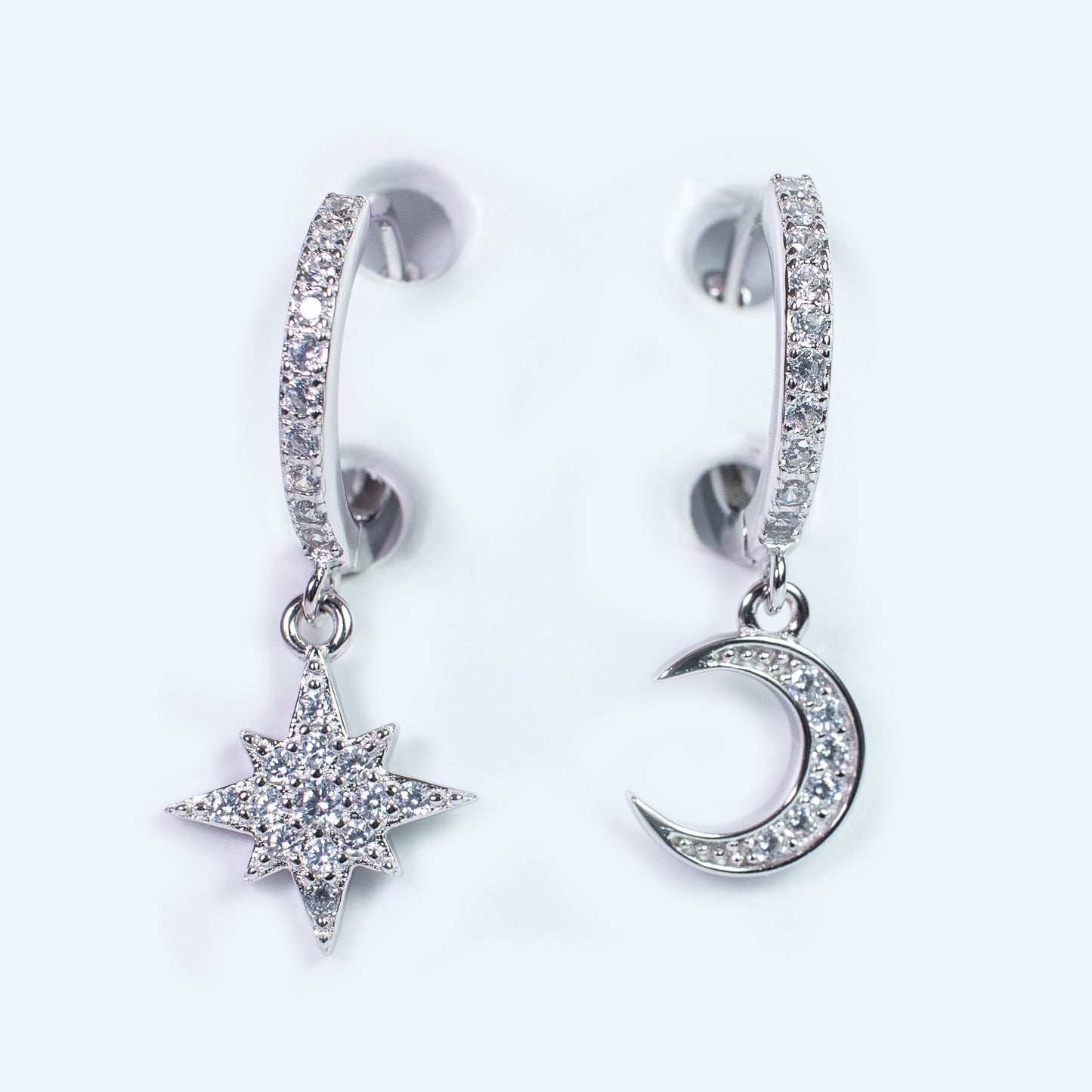Pendientes de plata "Eclipse polar"