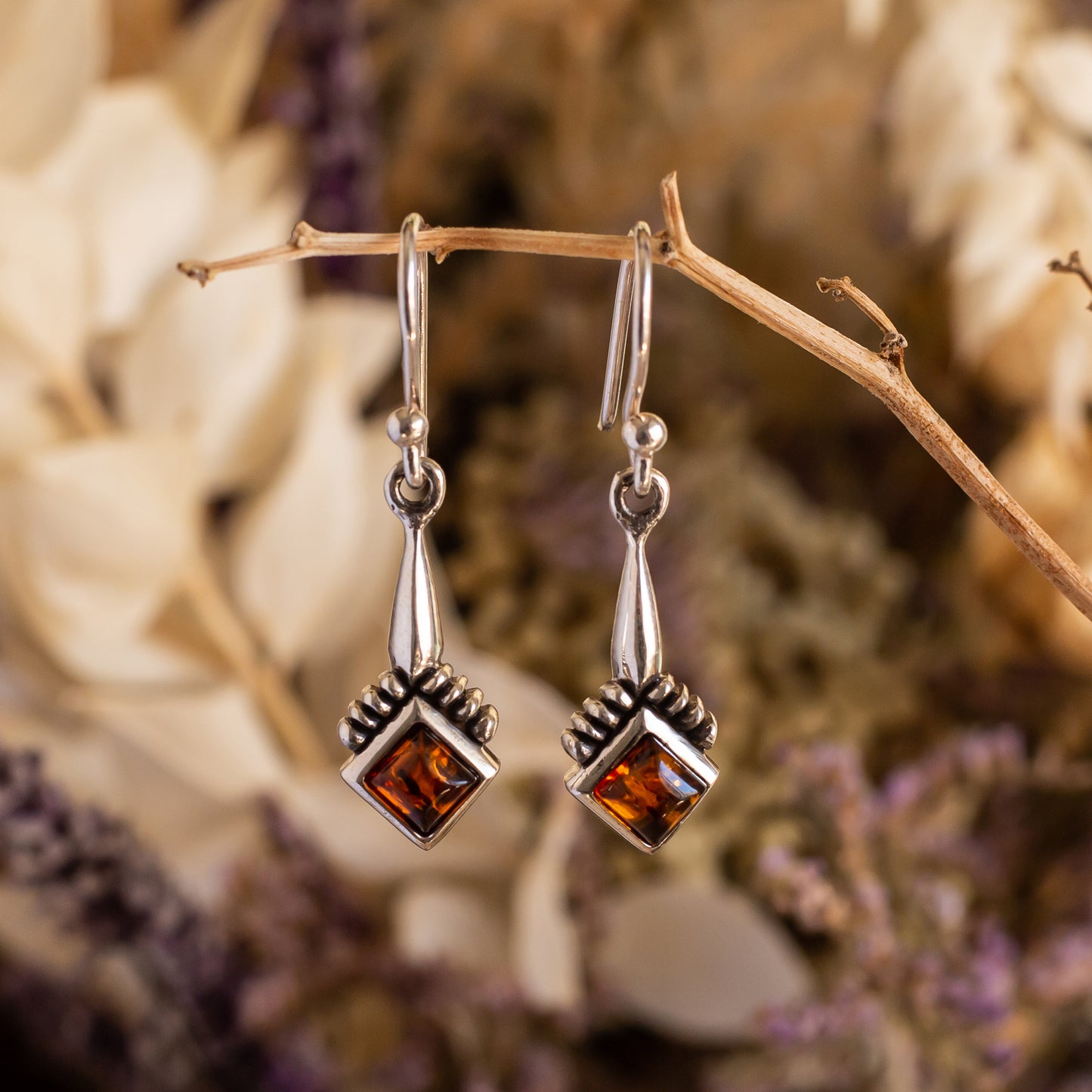 Pendientes de plata "Amber"