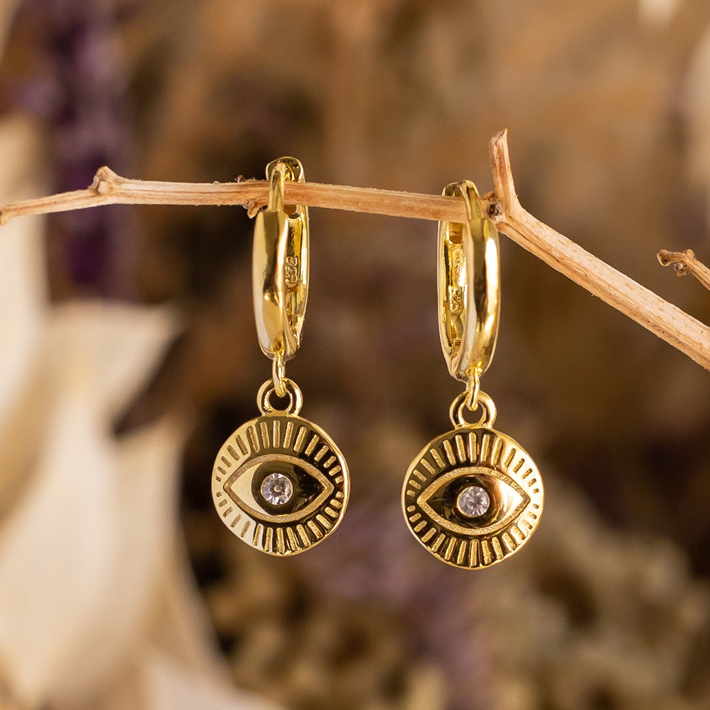 Pendientes de plata "Ojo de la suerte"