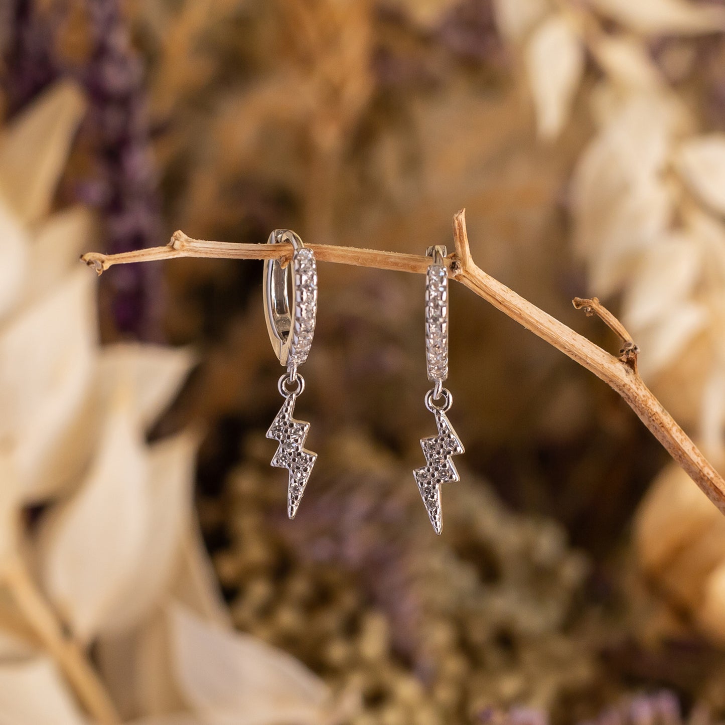 Pendientes de plata "Rayo"