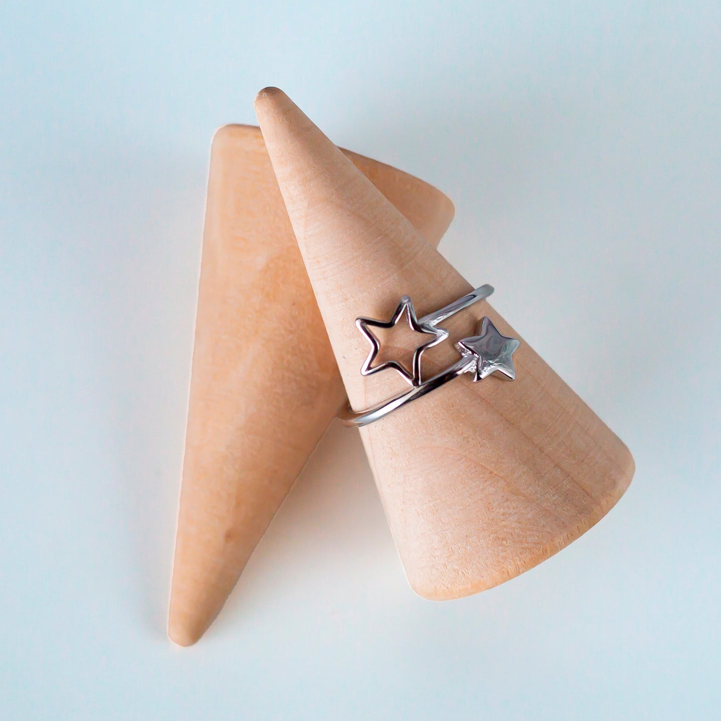 Anillo de plata "Double Star"