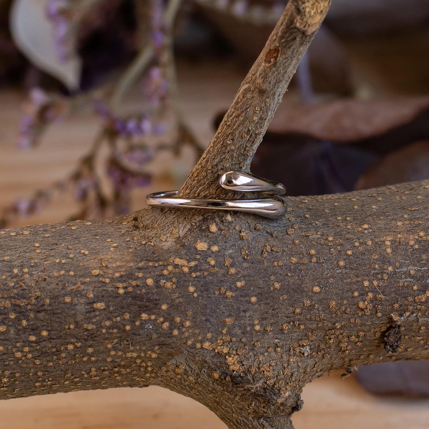 Anillo de plata "Lágrimas"