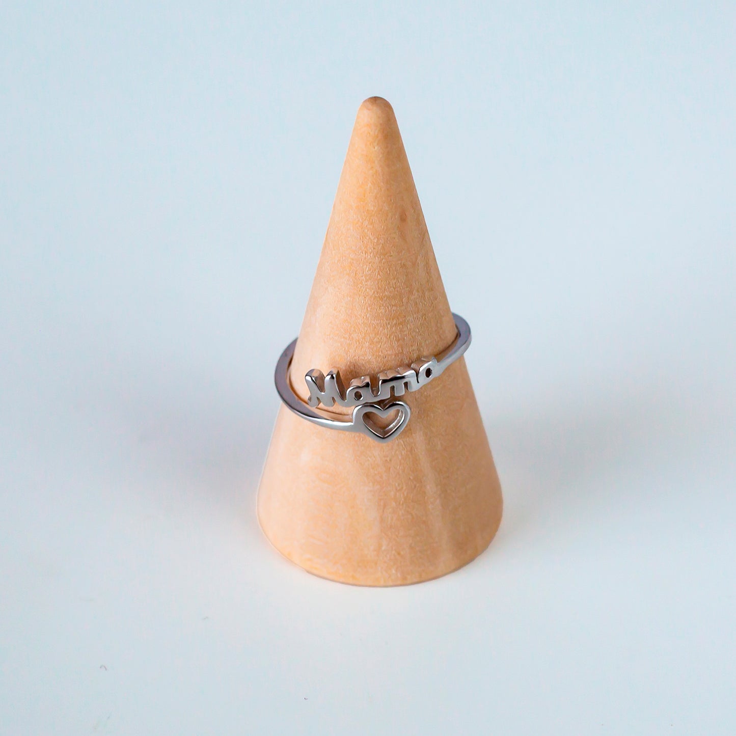 Anillo de plata "Corazón de madre"