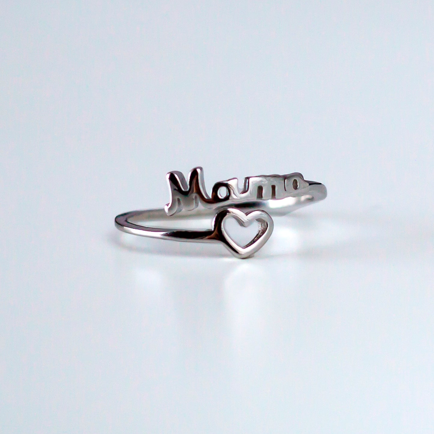Anillo de plata "Corazón de madre"