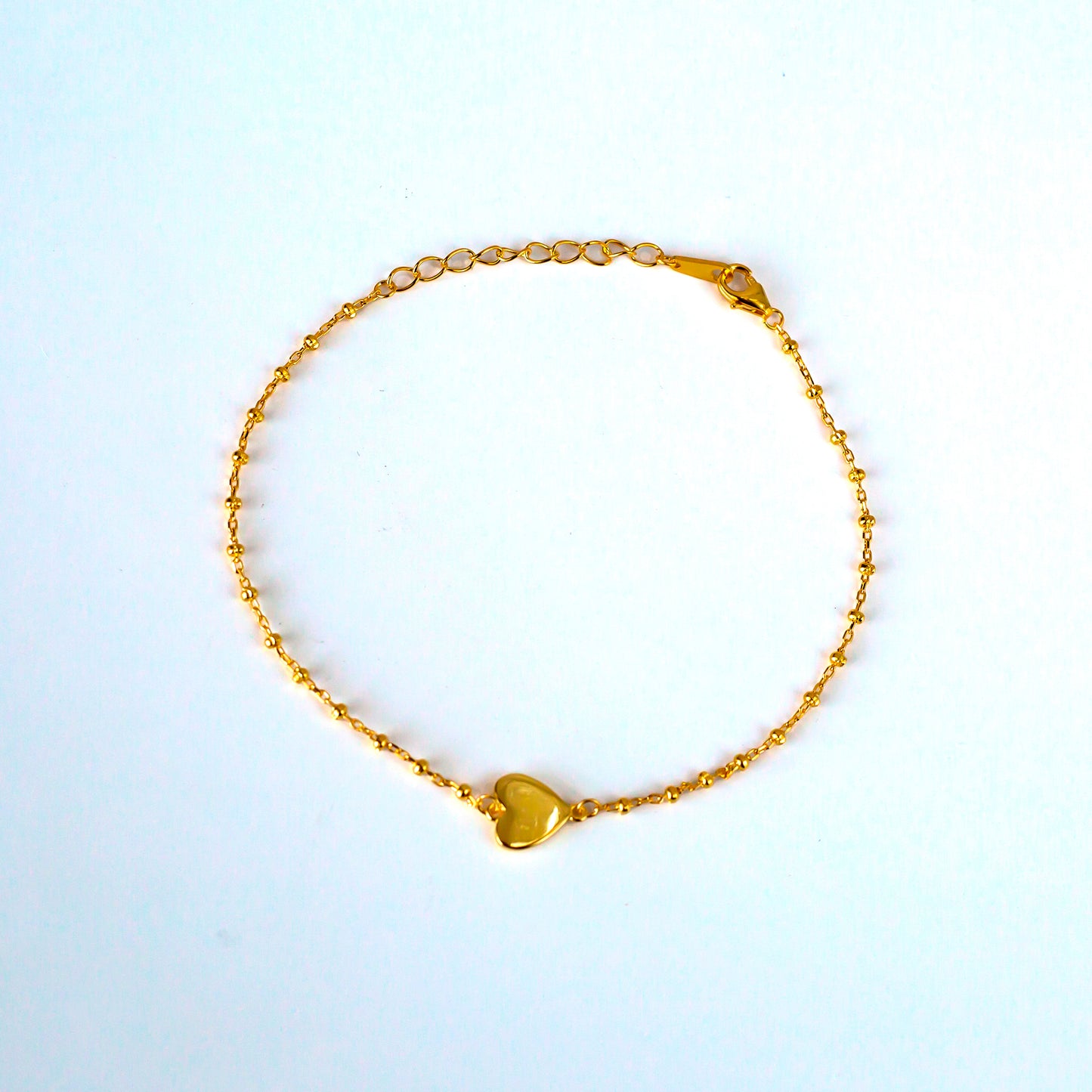 Pulsera "Corazón encadenado dorado"