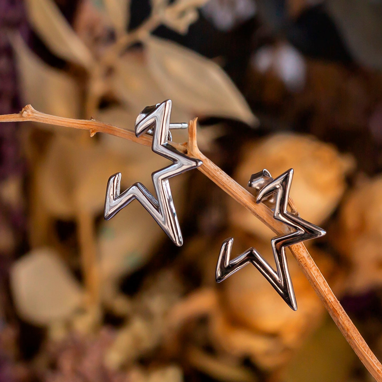 Pendientes de plata "Rock"