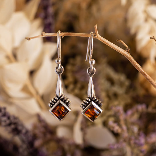 Pendientes de plata "Amber"