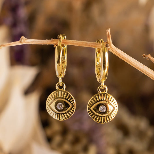 Pendientes de plata "Ojo de la suerte"