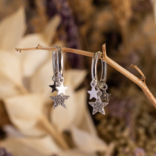 Pendientes de plata "Orión"