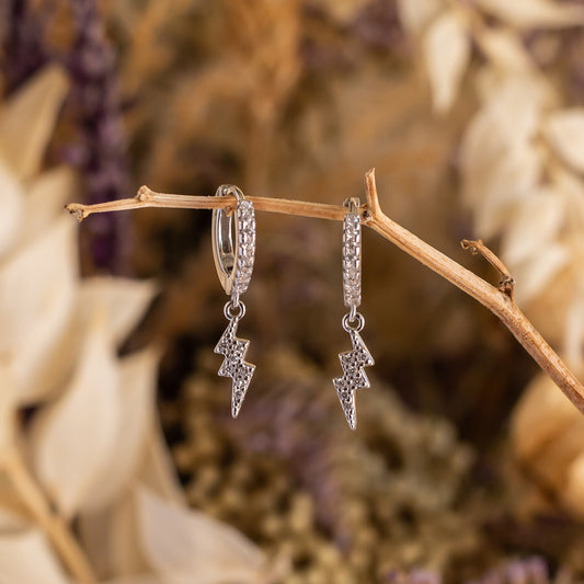 Pendientes de plata "Rayo"
