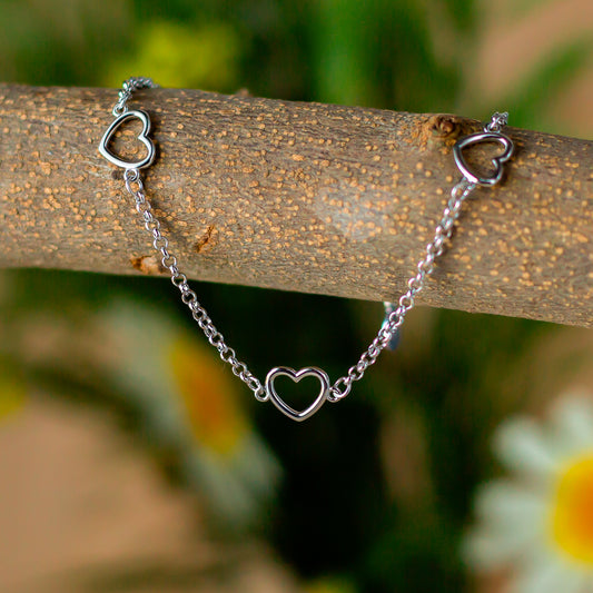 Pulsera "Triple Corazón"